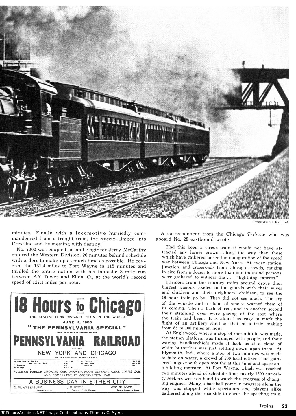 "The Broadway Limited," Page 23, 1962
